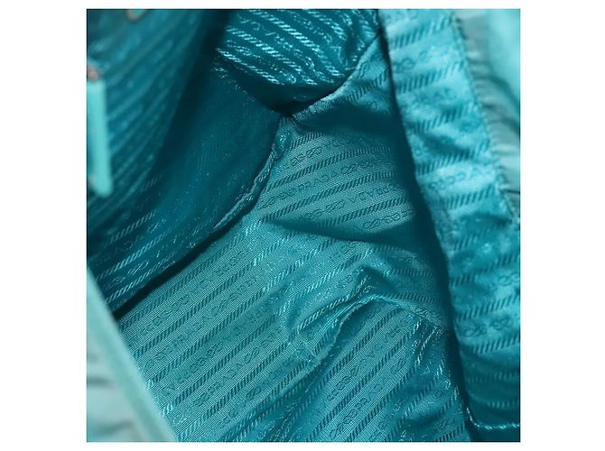 Borsa Tote PRADA Nylon 2in1 Blu Turchese Argento Auth ti3401 - vista 20
