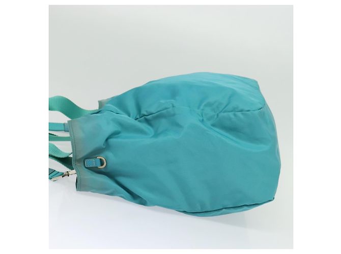 Borsa Tote PRADA Nylon 2in1 Blu Turchese Argento Auth ti3401 - vista 3