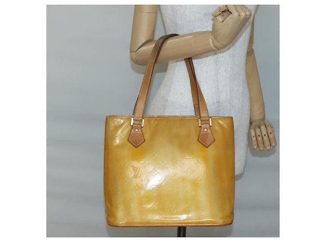 LOUIS VUITTON Borsa a Mano Monogram Vernis Houston Grigio M91053 LV Auth ti3376 - vista 22