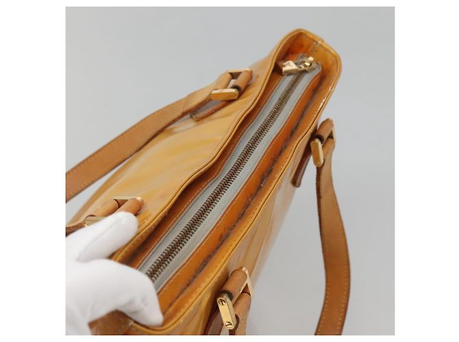 LOUIS VUITTON Borsa a Mano Monogram Vernis Houston Grigio M91053 LV Auth ti3376 - vista 6