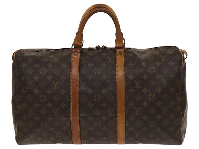 LOUIS VUITTON Borsa Boston Monogram Keepall 50 M41426 Auth LV 137274 Monogramma - vista 13