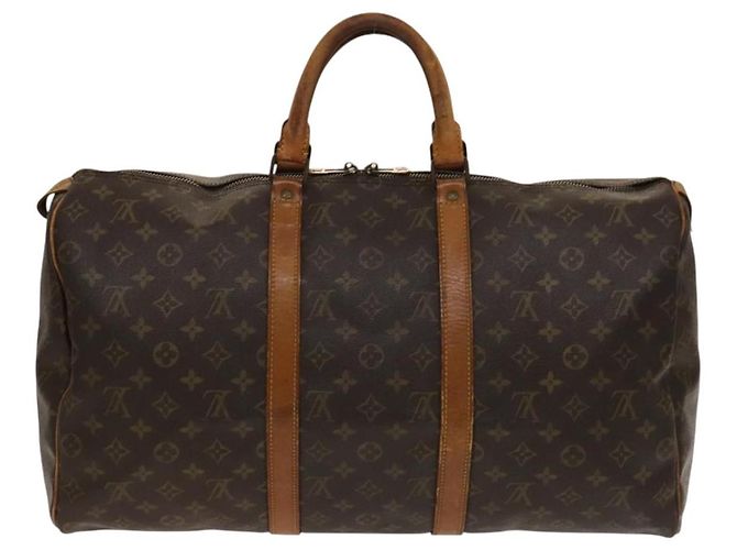 LOUIS VUITTON Borsa Boston Monogram Keepall 50 M41426 Auth LV 137274 Monogramma - vista 2