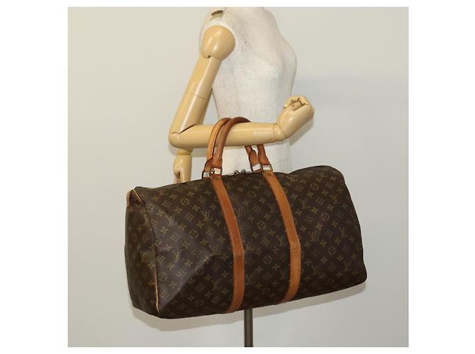 LOUIS VUITTON Borsa Boston Monogram Keepall 50 M41426 Auth LV 137274 Monogramma - vista 22