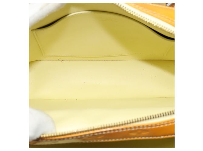 LOUIS VUITTON Mochila Marley Monogram Vernis Amarela M91040 LV Auth 137398 Amarelo - vista 11