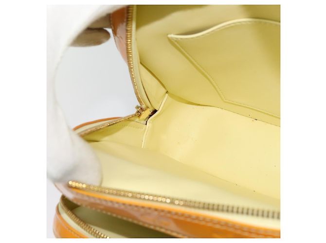 LOUIS VUITTON Mochila Marley Monogram Vernis Amarela M91040 LV Auth 137398 Amarelo - vista 19
