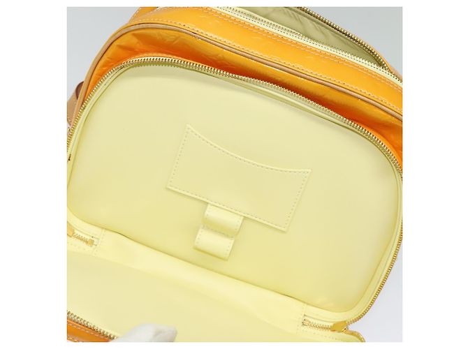 LOUIS VUITTON Mochila Marley Monogram Vernis Amarela M91040 LV Auth 137398 Amarelo - vista 20
