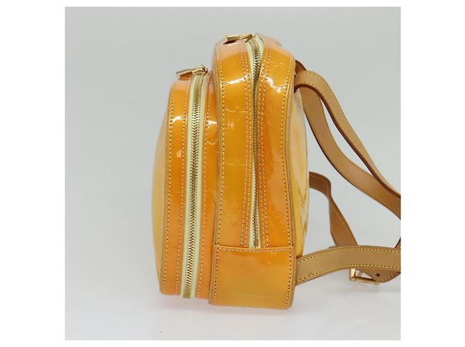 LOUIS VUITTON Mochila Marley Monogram Vernis Amarela M91040 LV Auth 137398 Amarelo - vista 3