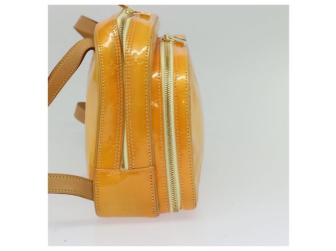 LOUIS VUITTON Mochila Marley Monogram Vernis Amarela M91040 LV Auth 137398 Amarelo - vista 4