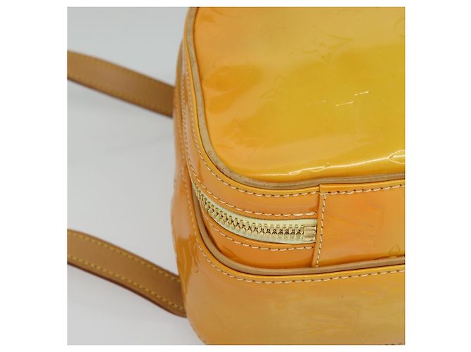 LOUIS VUITTON Mochila Marley Monogram Vernis Amarela M91040 LV Auth 137398 Amarelo - vista 9