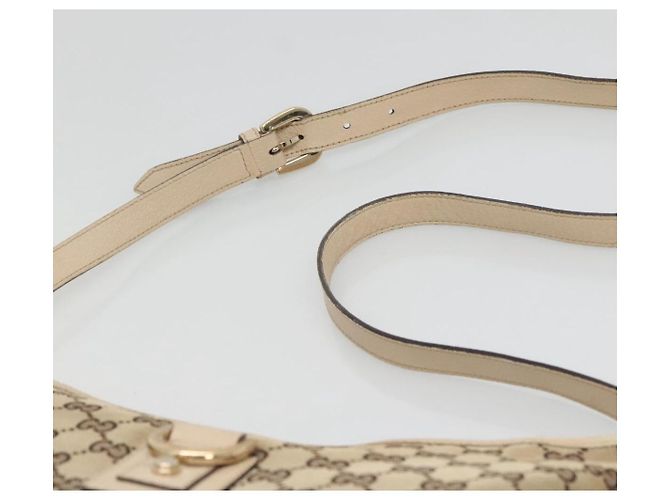 Borsa a Spalla Abbey GG Canvas Gucci Beige Oro 131326 Auth SW1474 D'oro - vista 8