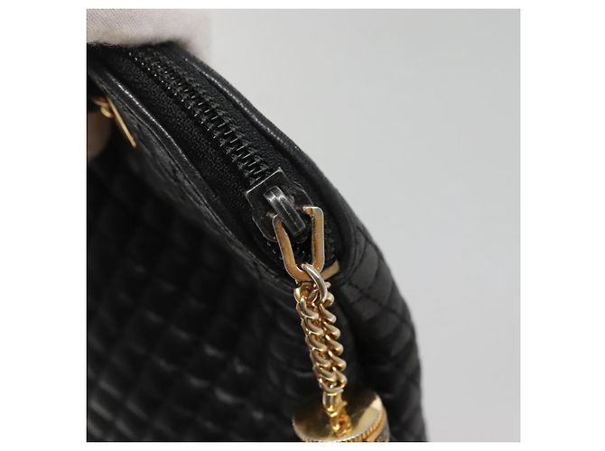 BALLY Borsa a Spalla a Catena Pelle Nera Oro Auth SW1496 Nero D'oro - vista 10