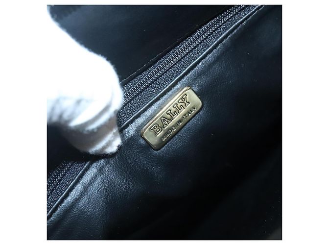 BALLY Borsa a Spalla a Catena Pelle Nera Oro Auth SW1496 Nero D'oro - vista 12