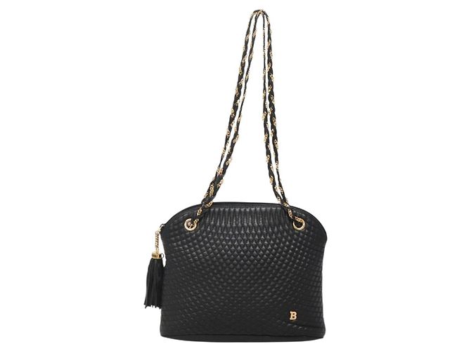 BALLY Borsa a Spalla a Catena Pelle Nera Oro Auth SW1496 Nero D'oro - vista 13