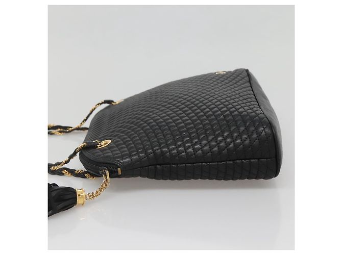 BALLY Borsa a Spalla a Catena Pelle Nera Oro Auth SW1496 Nero D'oro - vista 3