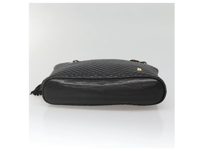 BALLY Borsa a Spalla a Catena Pelle Nera Oro Auth SW1496 Nero D'oro - vista 5