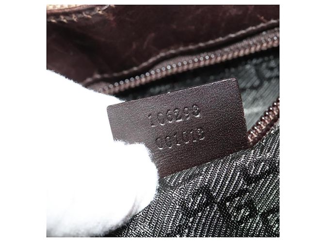 Borsa a Spalla GUCCI in Tela Beige Argento 106298 Auth ti3398 - vista 21