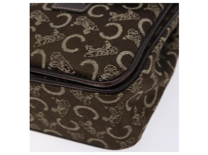 Céline Borsa a mano in tela Macadam C di CELINE marrone e oro Auth 135161 D'oro - vista 14