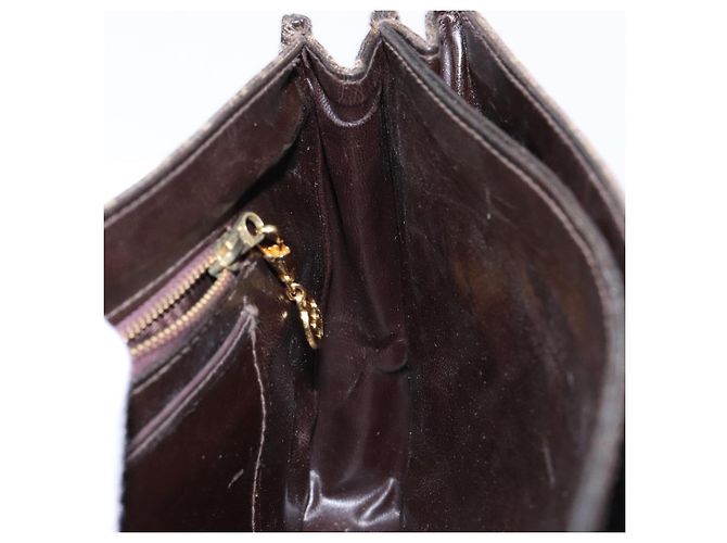 Céline Borsa a mano in tela Macadam C di CELINE marrone e oro Auth 135161 D'oro - vista 19
