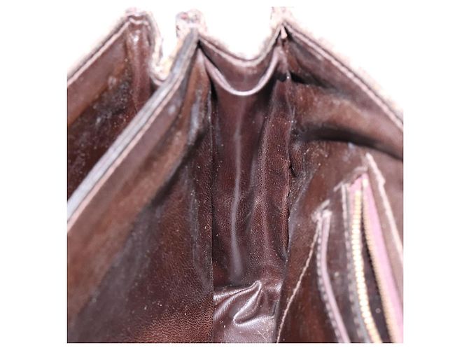 Céline Borsa a mano in tela Macadam C di CELINE marrone e oro Auth 135161 D'oro - vista 20