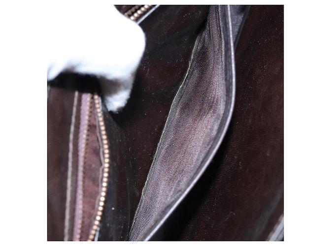 Céline Borsa a mano in tela Macadam C di CELINE marrone e oro Auth 135161 D'oro - vista 21