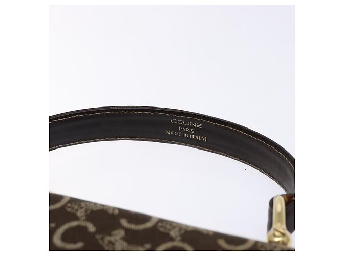 Céline Borsa a mano in tela Macadam C di CELINE marrone e oro Auth 135161 D'oro - vista 8