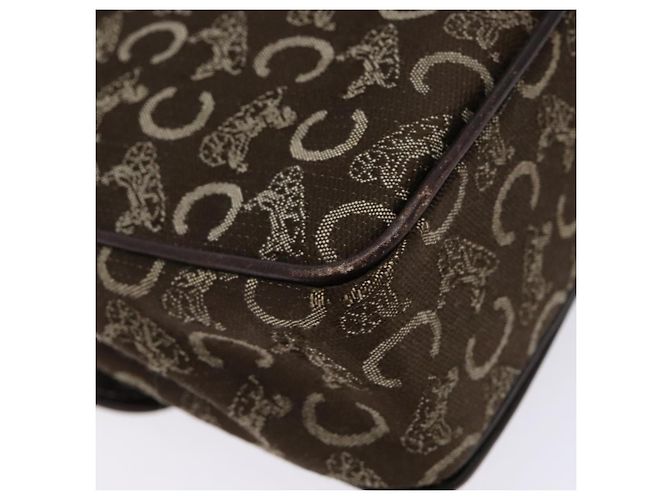 Céline Borsa a mano in tela Macadam C di CELINE marrone e oro Auth 135161 D'oro - vista 9