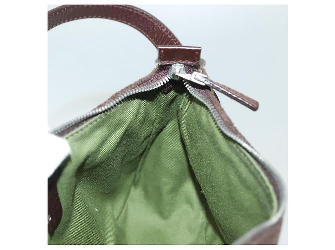Pochette Accessorio Salvatore Ferragamo Camoscio Marrone Argento Auth gh716 - vista 17