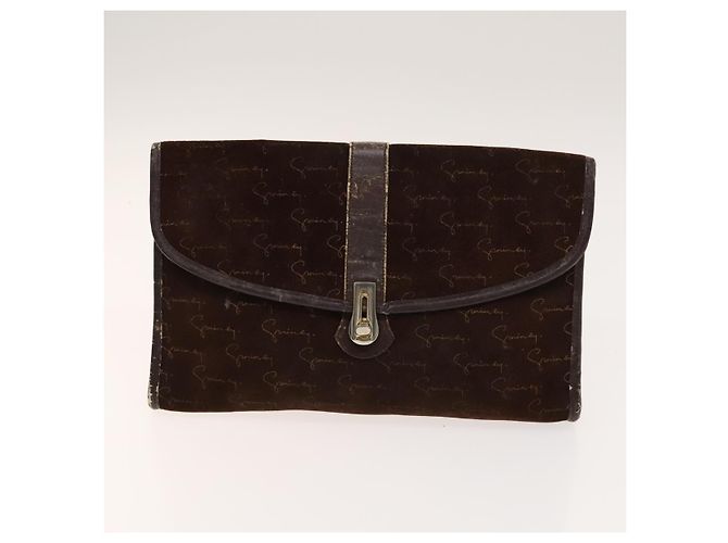 Borsa a Spalla GIVENCHY BALLY in Pelle Scamosciata 2 Set Marrone Blu Navy Auth BA5585 - vista 10
