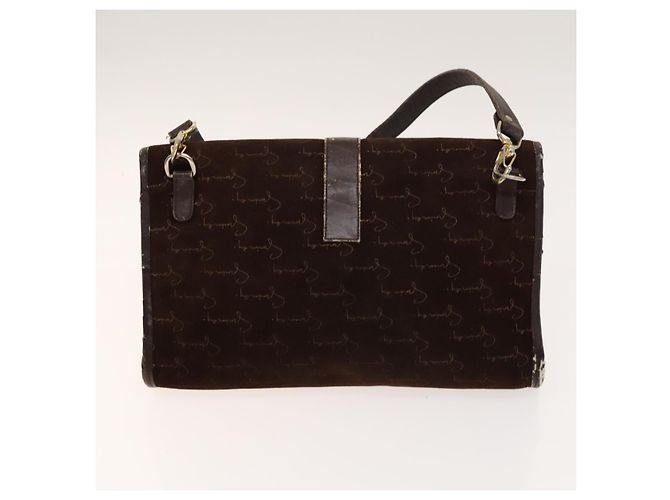 Borsa a Spalla GIVENCHY BALLY in Pelle Scamosciata 2 Set Marrone Blu Navy Auth BA5585 - vista 11