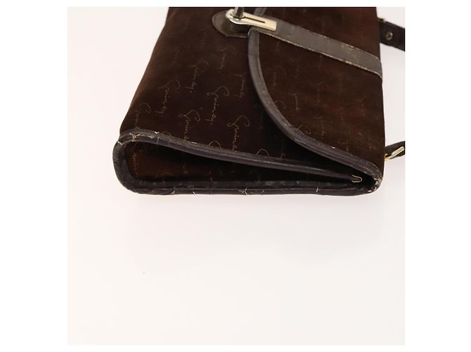 Borsa a Spalla GIVENCHY BALLY in Pelle Scamosciata 2 Set Marrone Blu Navy Auth BA5585 - vista 12