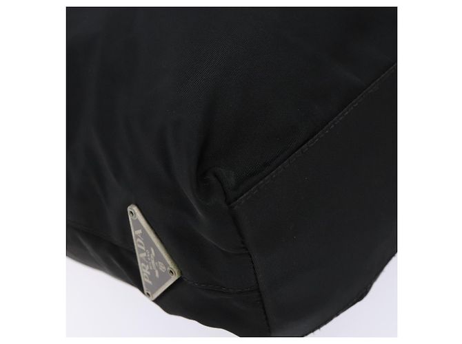 PRADA Borsa a mano in nylon nero argento Auth gh600 - vista 14