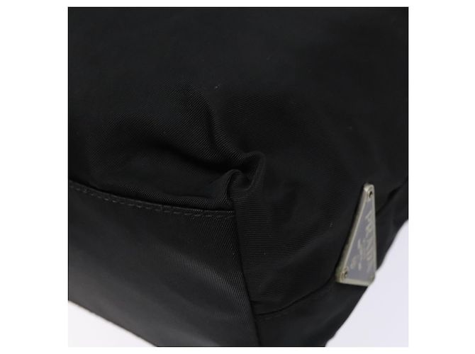 PRADA Borsa a mano in nylon nero argento Auth gh600 - vista 15