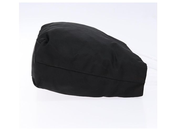 PRADA Borsa a mano in nylon nero argento Auth gh600 - vista 3