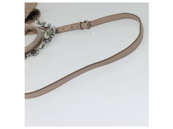 Borsa Miu Miu Matelassé in pelle 2 in 1 rosa argento Auth gh653 - vista 10