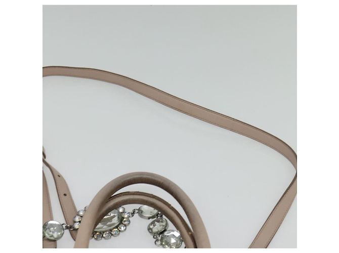 Borsa Miu Miu Matelassé in pelle 2 in 1 rosa argento Auth gh653 - vista 16