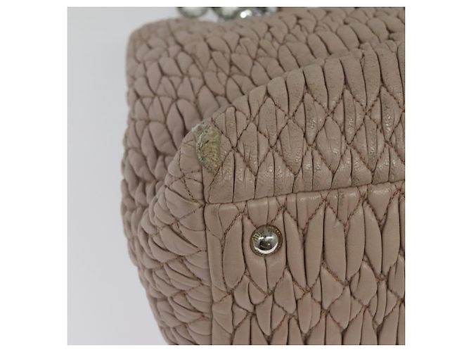 Borsa Miu Miu Matelassé in pelle 2 in 1 rosa argento Auth gh653 - vista 19