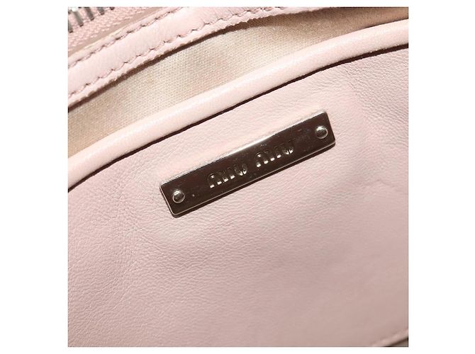 Borsa Miu Miu Matelassé in pelle 2 in 1 rosa argento Auth gh653 - vista 22