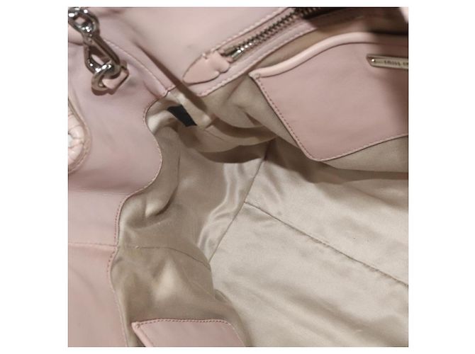 Borsa Miu Miu Matelassé in pelle 2 in 1 rosa argento Auth gh653 - vista 24