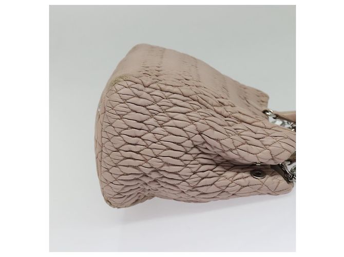 Borsa Miu Miu Matelassé in pelle 2 in 1 rosa argento Auth gh653 - vista 4