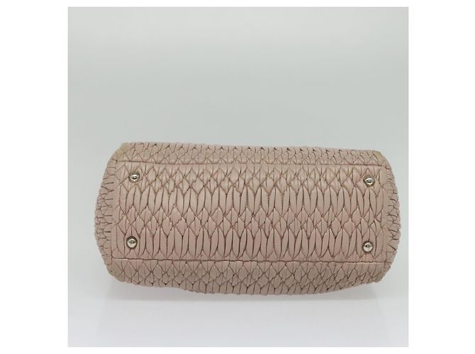 Borsa Miu Miu Matelassé in pelle 2 in 1 rosa argento Auth gh653 - vista 5