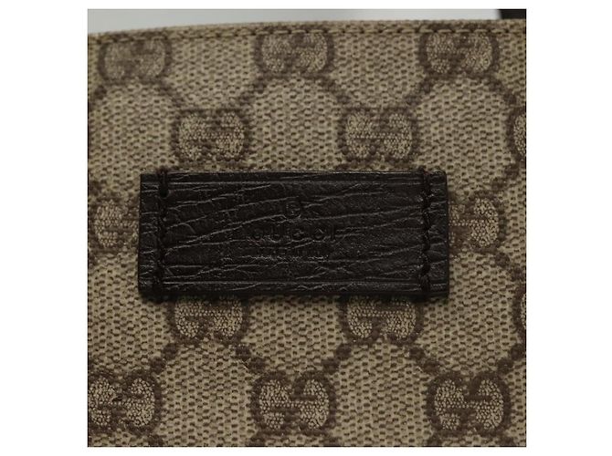 Gucci Borsa Tote GG Supreme in PVC beige argento 141976 Auth bs28870 - vista 19