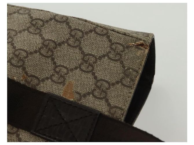 Gucci Borsa Tote GG Supreme in PVC beige argento 141976 Auth bs28870 - vista 8