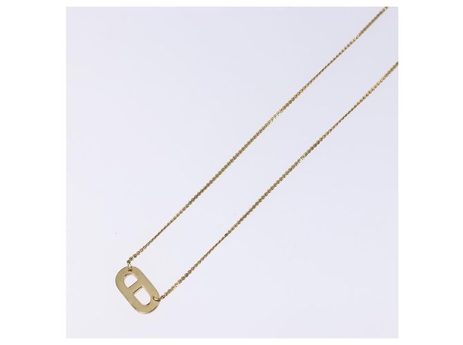Collana Logo CD Christian Dior in metallo dorato Auth 140832 - vista 10