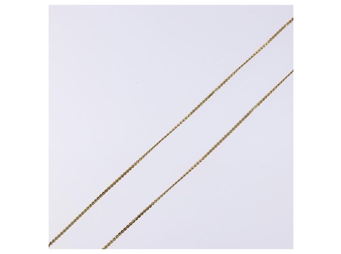 Collana Logo CD Christian Dior in metallo dorato Auth 140832 - vista 11