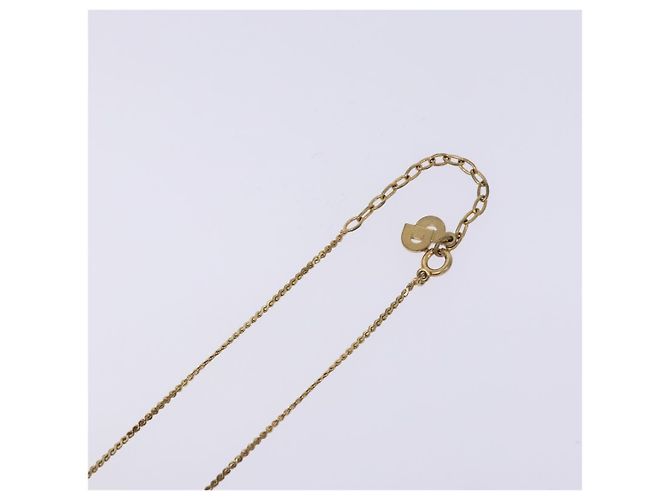 Collana Logo CD Christian Dior in metallo dorato Auth 140832 - vista 12