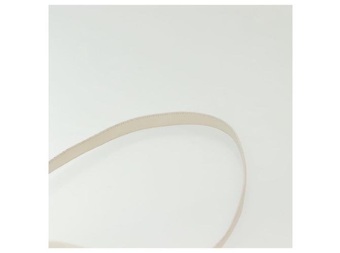 Bolsa de Ombro Salvatore Ferragamo em Couro Branco Prata Auth bs28717 - vista 14