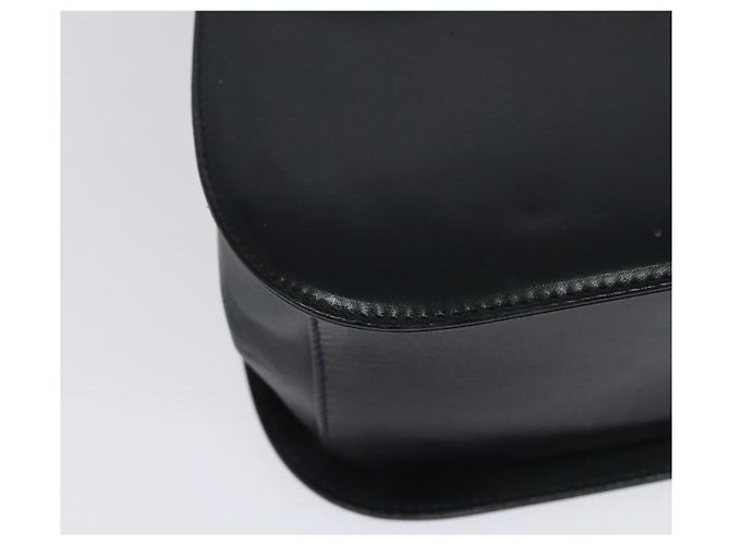 Borsa a Spalla Gancini in Pelle Salvatore Ferragamo Blu Navy Oro Auth bs28922 - vista 16