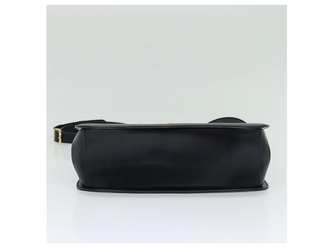 Borsa a Spalla Gancini in Pelle Salvatore Ferragamo Blu Navy Oro Auth bs28922 - vista 5