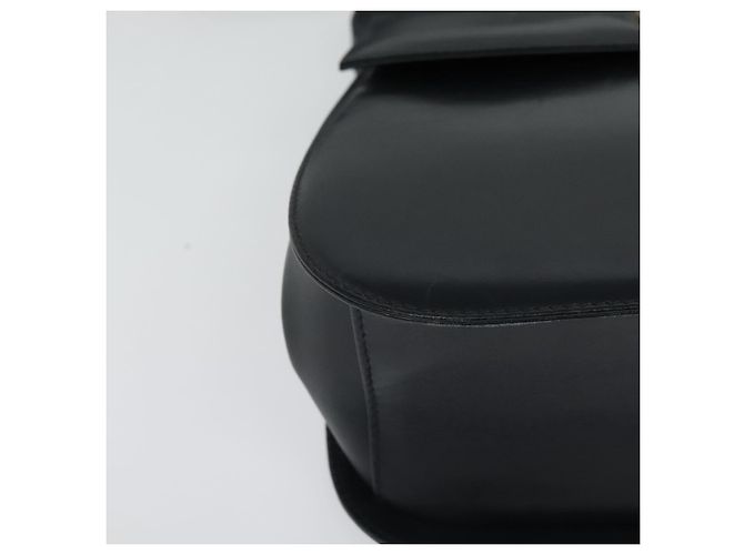 Borsa a Spalla Gancini in Pelle Salvatore Ferragamo Blu Navy Oro Auth bs28922 - vista 8