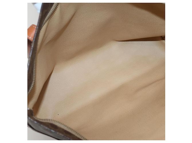 Céline Borsa tote in tela Macadam CELINE in pelle PVC marrone oro Auth 137828 D'oro - vista 10